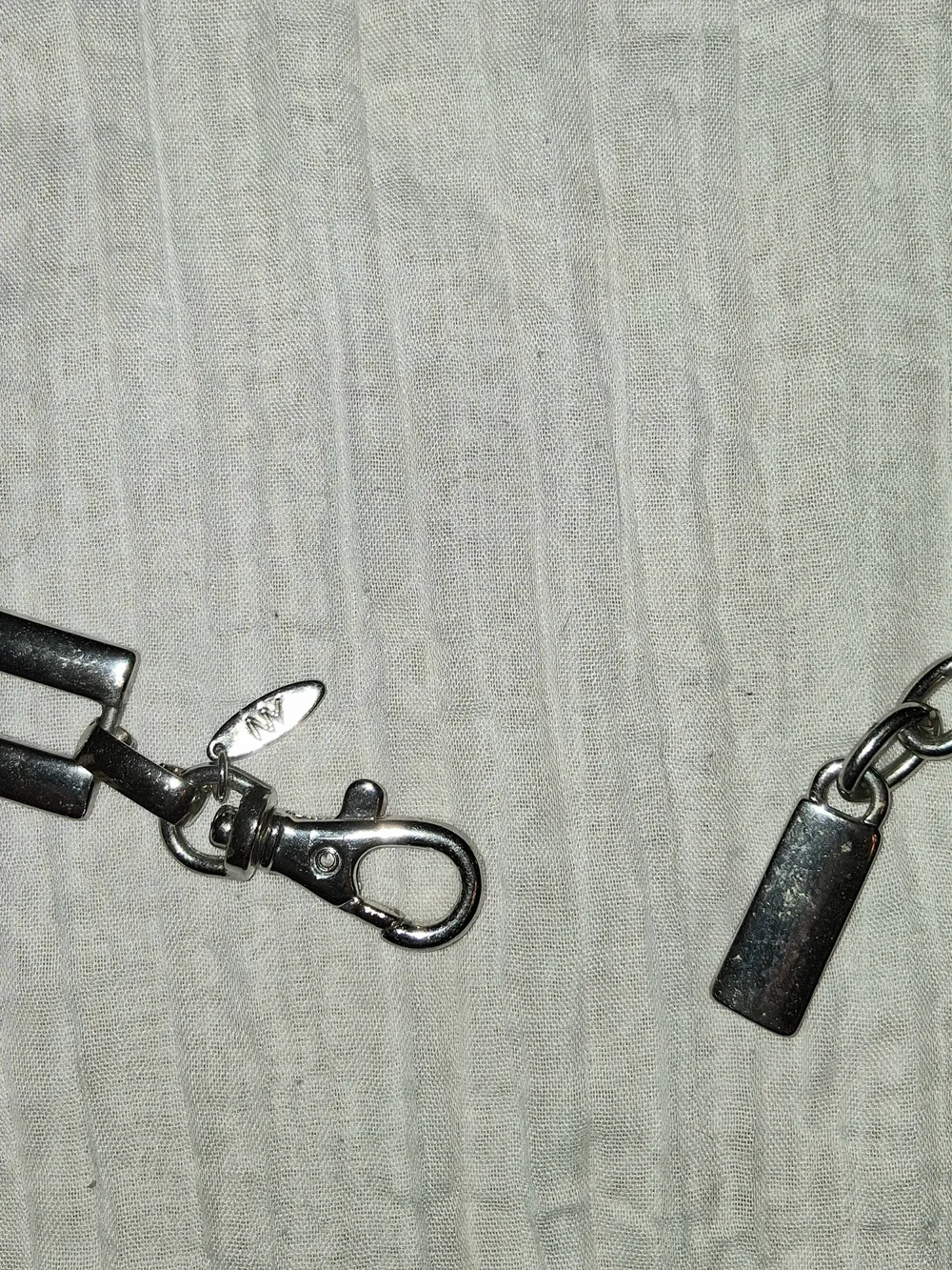 Silver Rectangular Link Waist Belt